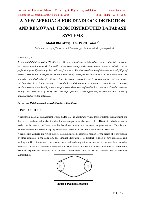 (PDF) A New Approach for Deadlock Detection and Removaal from ...