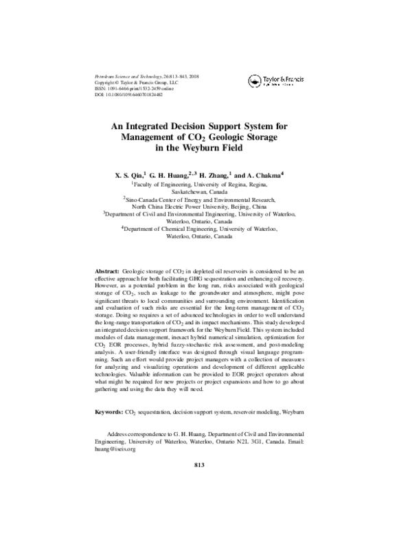 (PDF) An Integrated Decision Support System for the Management of ...