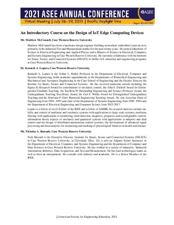 (PDF) An Introductory Course on the Design of IoT Edge Computing Devices