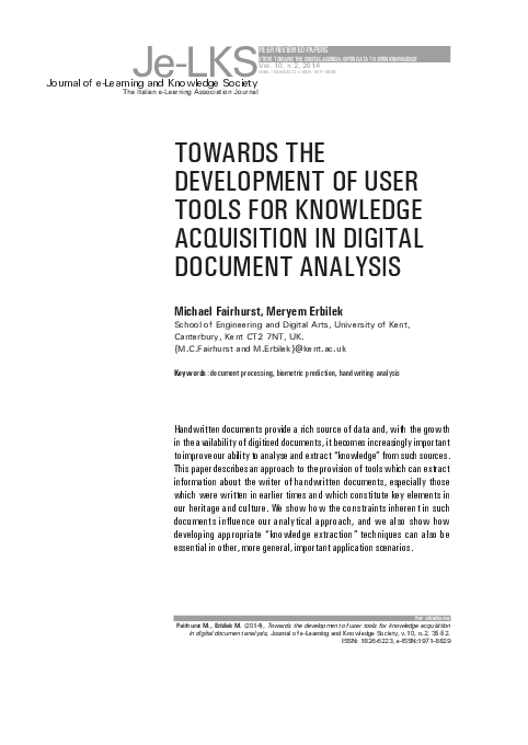 (PDF) Towards the development of user tools for knowledge acquisition ...