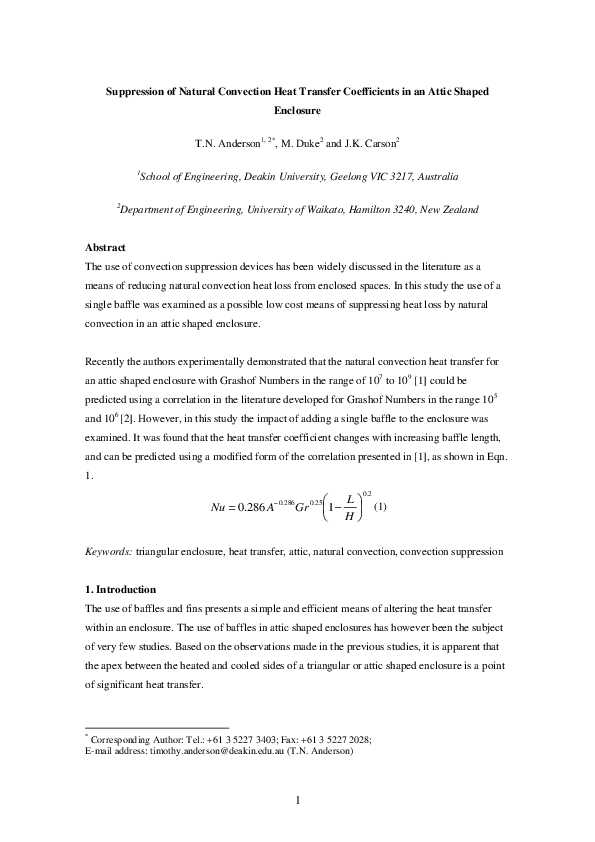 (PDF) Suppression of natural convection heat transfer coefficients in ...