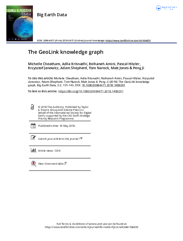 (PDF) The GeoLink knowledge graph