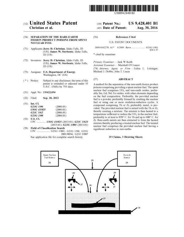 (PDF) Separation of the rareearth fission product poisons from spent