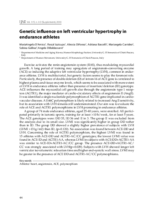 (PDF) Genetic influence on left ventricular hypertrophy in endurance ...