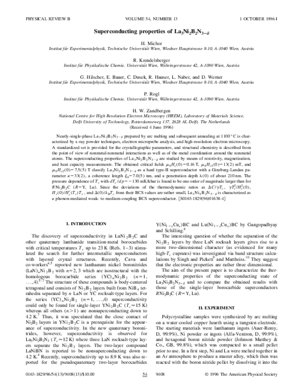 (PDF) Superconducting properties of La 3