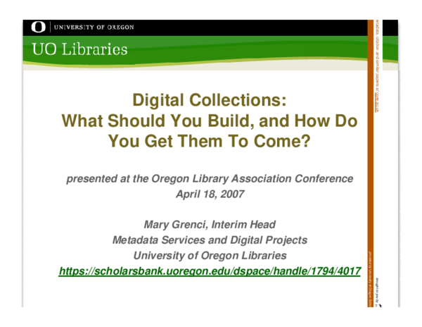 (PDF) Digital Collections: What Should You Build, and How Do You Get ...