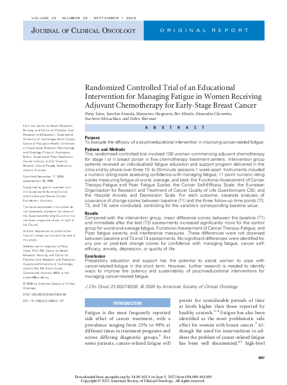 (PDF) Randomized Controlled Trial of an Educational Intervention for ...