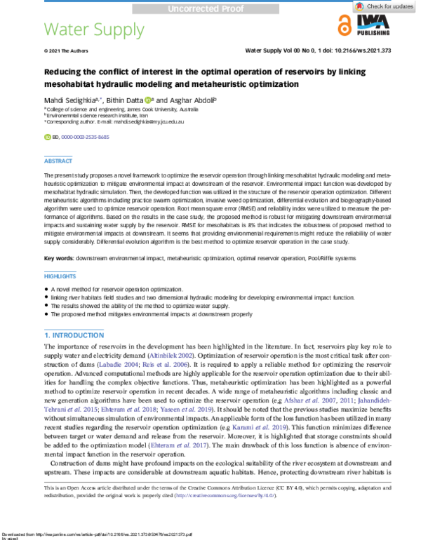 (PDF) Reducing the conflict of interest in the optimal operation of ...