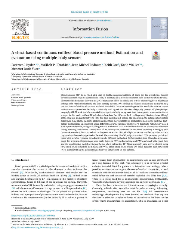(PDF) A chest-based continuous cuffless blood pressure method ...
