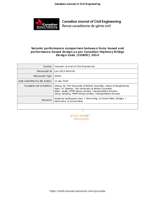 (PDF) Seismic performance comparison between forcebased and