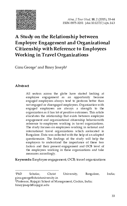 (PDF) A study on the relationship between Employee engagement and ...
