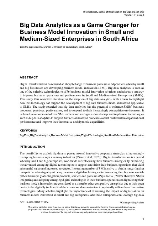 (PDF) Big Data Analytics as a Game Changer for Business Model ...