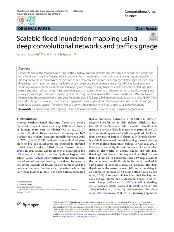 (PDF) Scalable flood inundation mapping using deep convolutional ...
