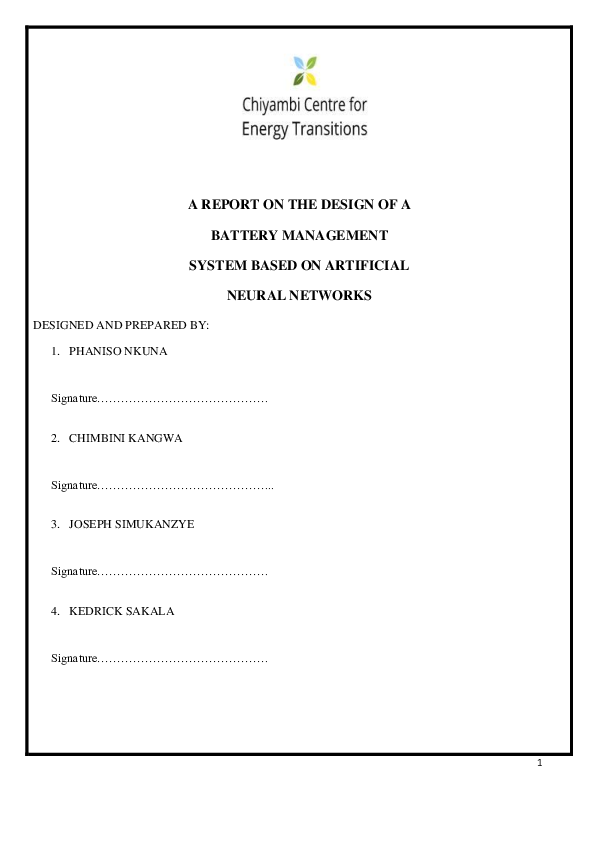 (PDF) Battery Management System based on Artificial Neural Networks