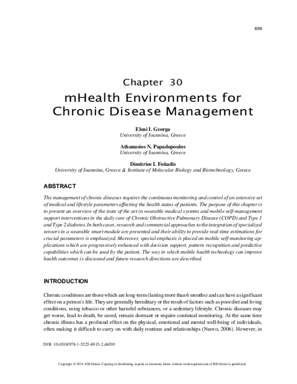 (PDF) mHealth Environments for Chronic Disease Management
