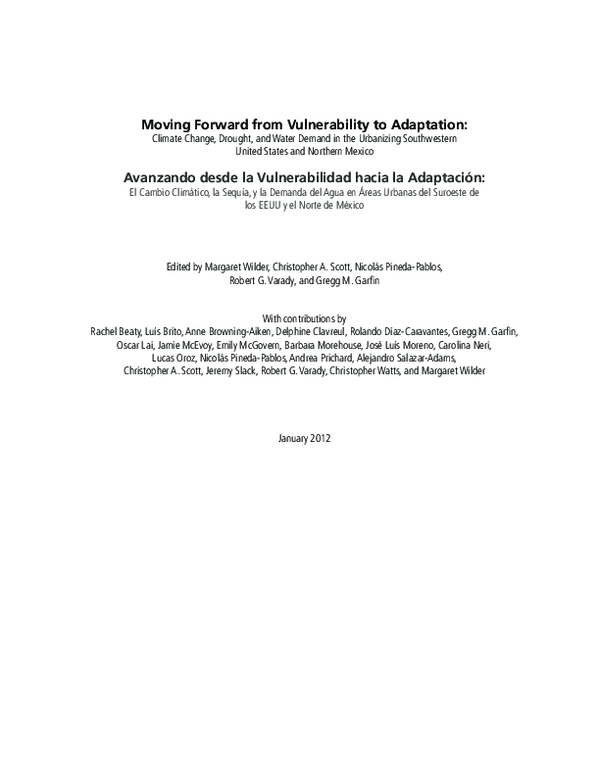 (PDF) Moving Forward from Vulnerability to Adaptation