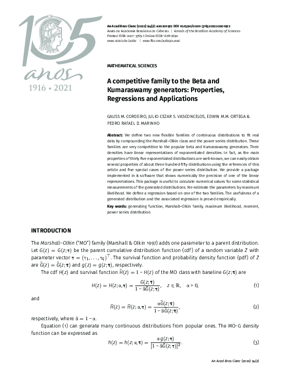 (PDF) A competitive family to the Beta and Kumaraswamy generators ...