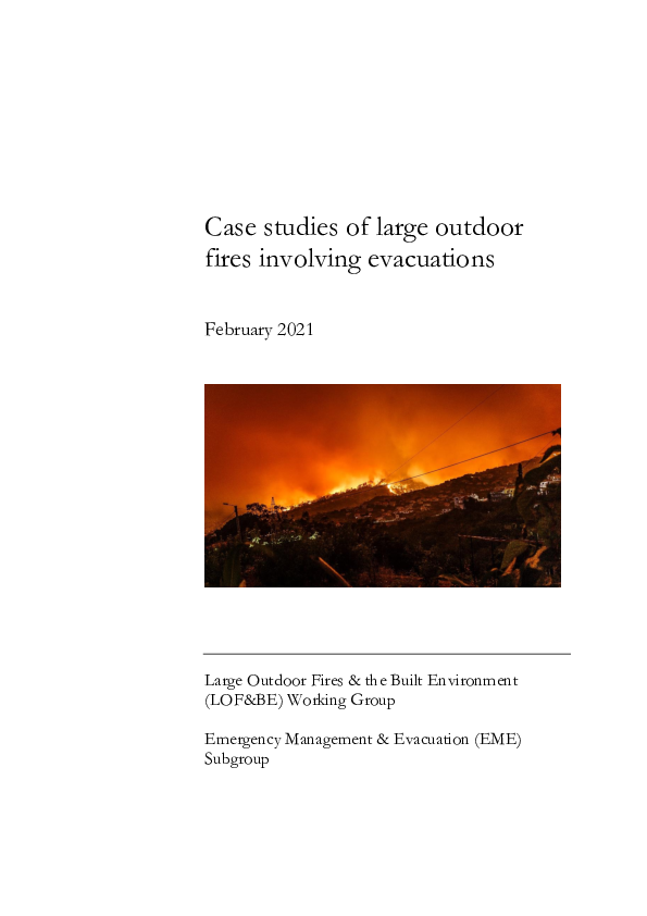 (PDF) Evacuation Case Studies of Large Outdoor Fires