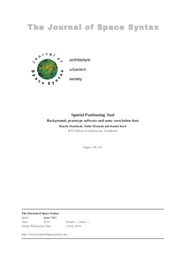 (PDF) Spatial Positioning Tool