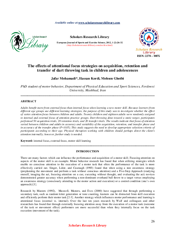 (PDF) The effects of attentional focus strategies on acqu isition ...