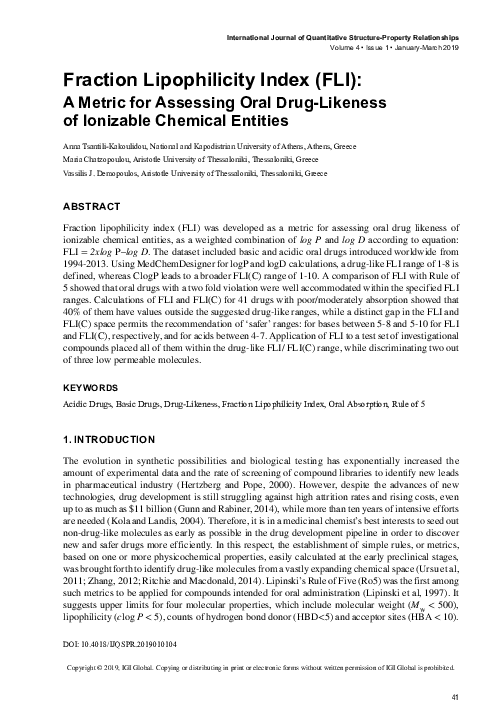 (PDF) Fraction Lipophilicity Index (FLI)