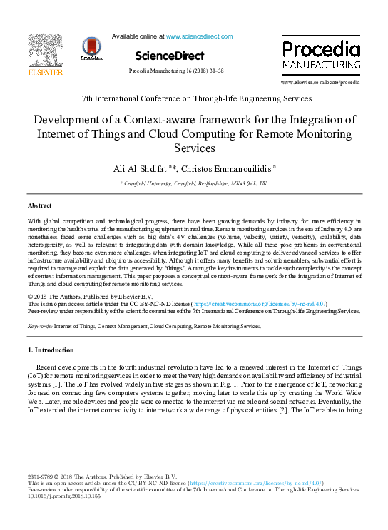 (PDF) Development of a Context-aware framework for the Integration of ...