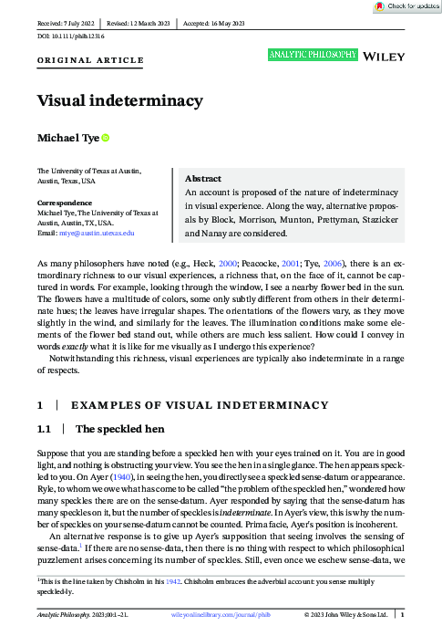 (PDF) Visual Indeterminacy