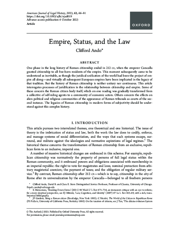 Journal Of Legal History