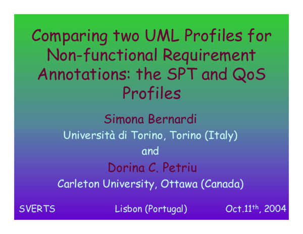 (PDF) Comparing two UML profiles for non-functional requirement ...