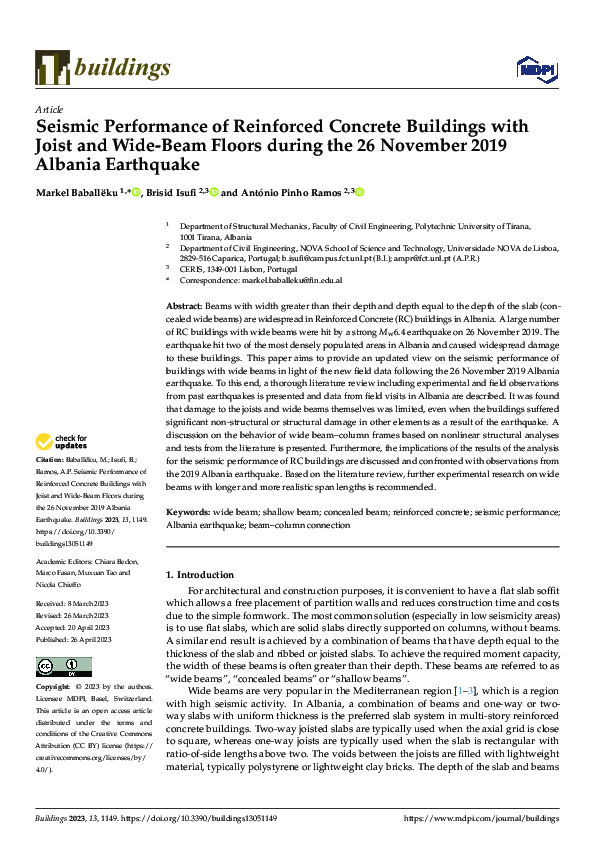 (PDF) Seismic Performance of Reinforced Concrete Buildings with Joist ...