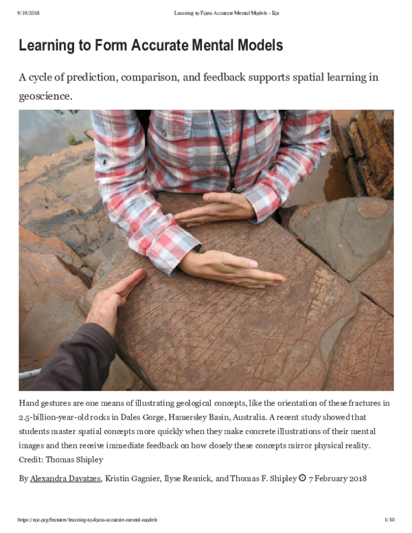 (PDF) Learning to Form Accurate Mental Models