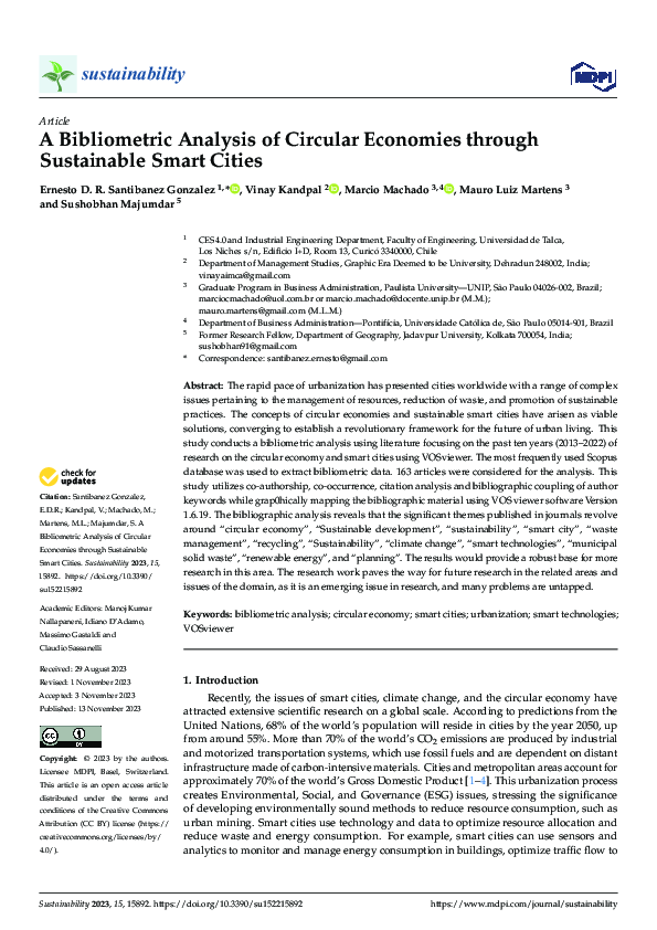 (PDF) A Bibliometric Analysis of Circular Economies through Sustainable ...