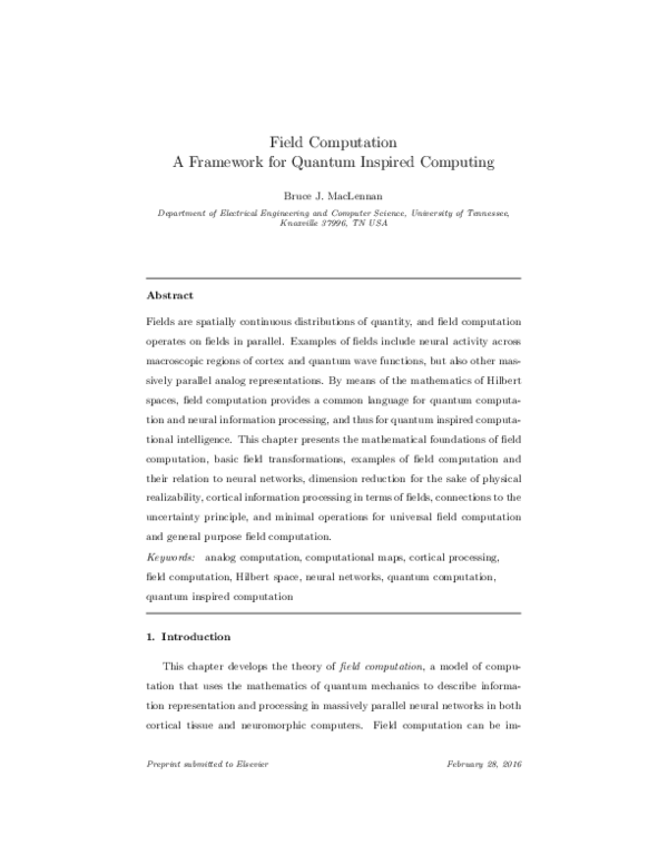 (PDF) Field computation