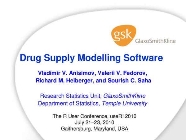 (PDF) Drug Supply Modelling Software
