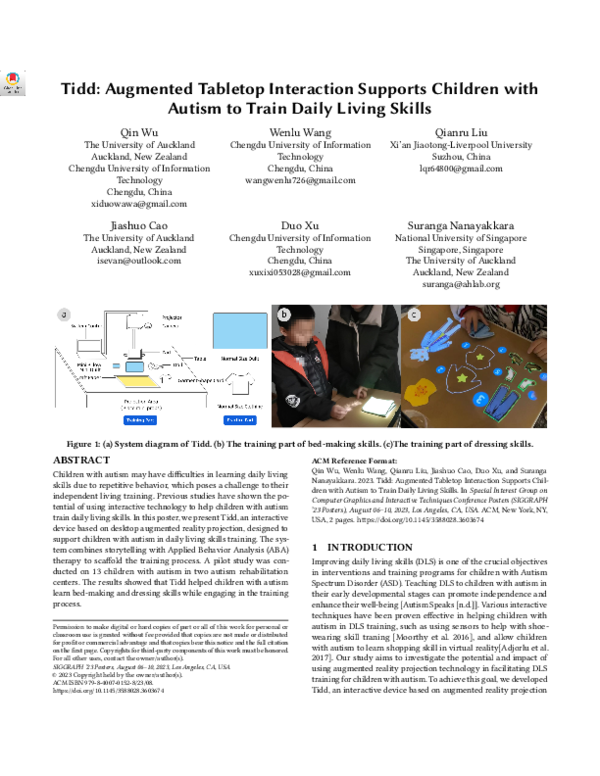 (PDF) Tidd: Augmented Tabletop Interaction Supports Children with ...