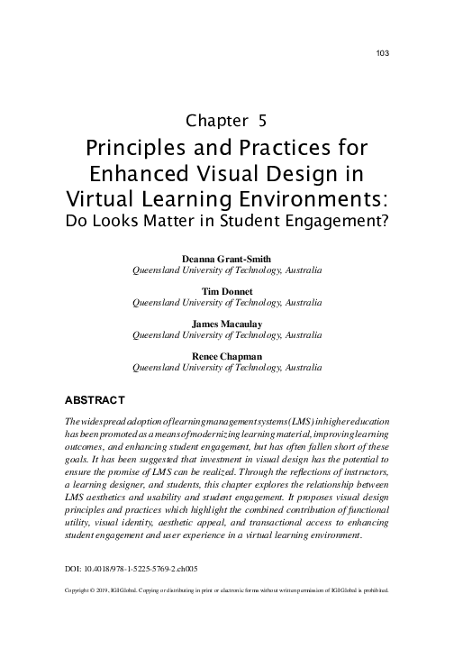 (PDF) Principles and Practices for Enhanced Visual Design in Virtual ...