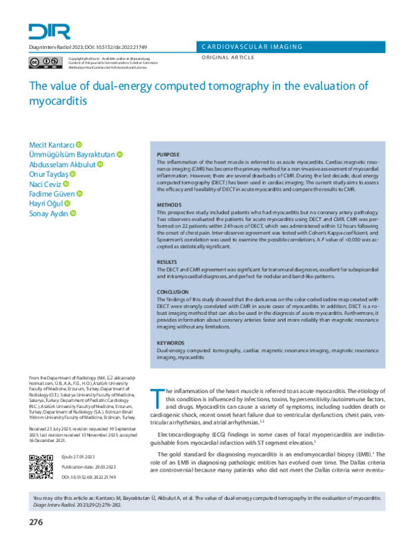 (PDF) The value of dual-energy computed tomography in the evaluation of ...