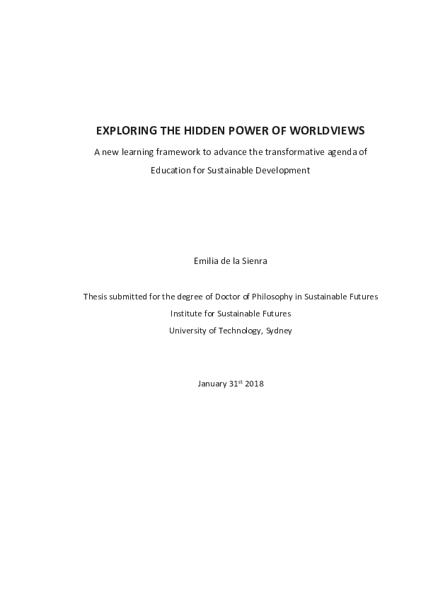 (PDF) Exploring the hidden power of worldviews : a new learning ...