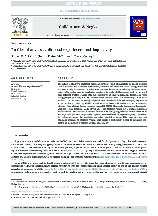 (PDF) Profiles of adverse childhood experiences and protective ...