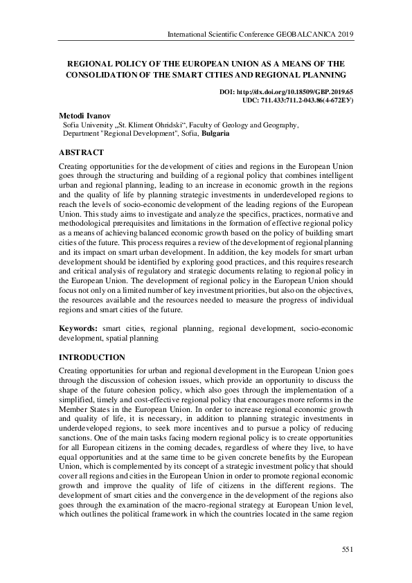 (PDF) Regional Policy of the European Union as a Means of the ...