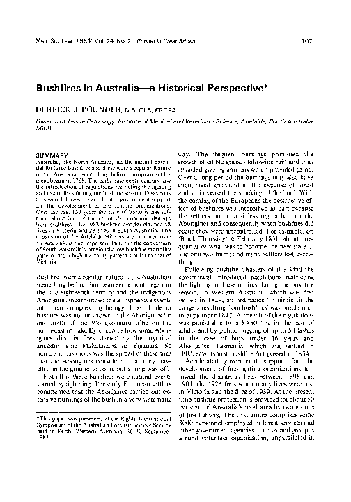 (PDF) Bushfires in Australia—A Historical Perspective
