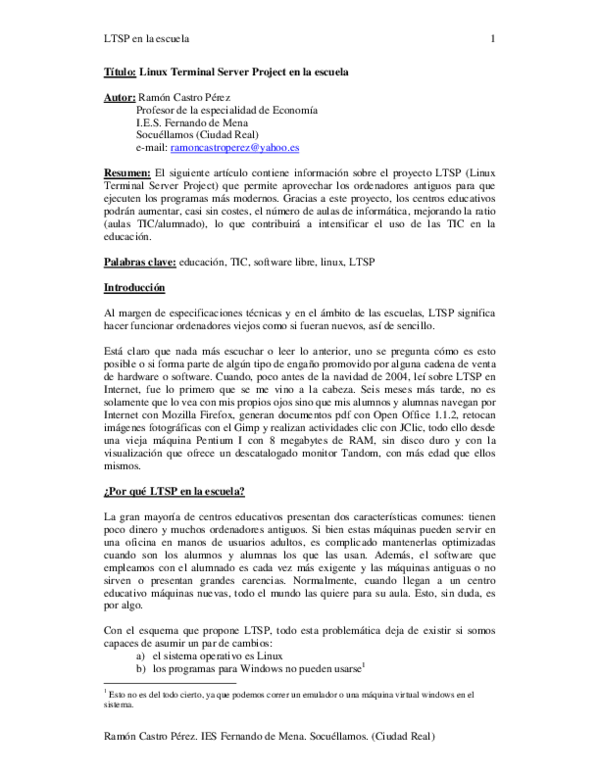 (PDF) Linux Terminal Server Project en la escuela