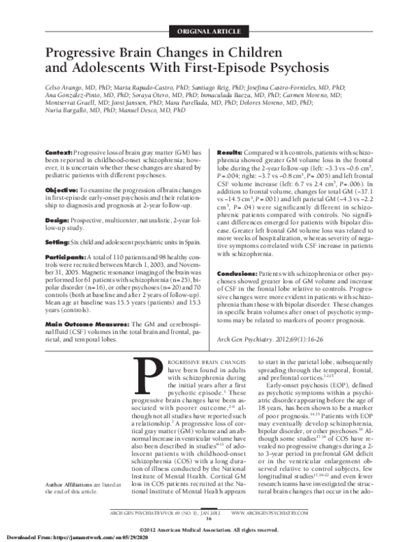 (PDF) Progressive Brain Changes in Children and Adolescents With First ...