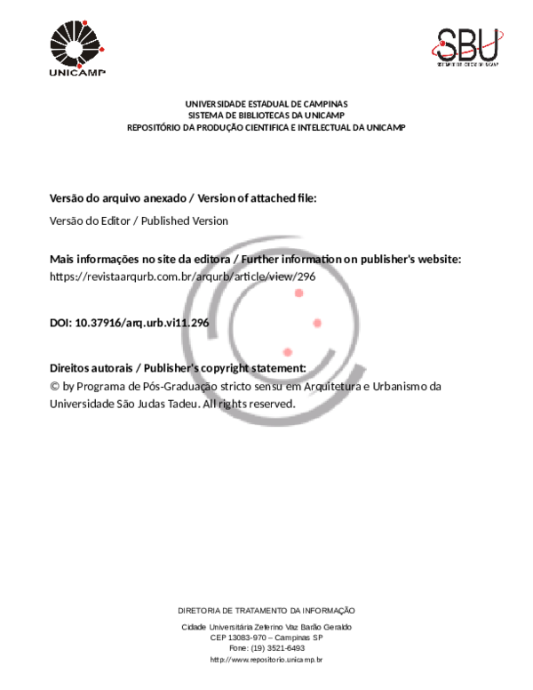 (PDF) As rampas e o estúdio nos projetos residenciais não-construídos ...
