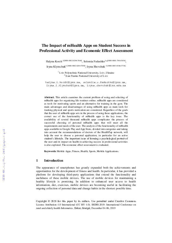 (PDF) The Impact of mHealth Apps on Student Success in Professional ...