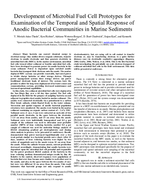 (PDF) Development of microbial fuel cell prototypes for examination of ...