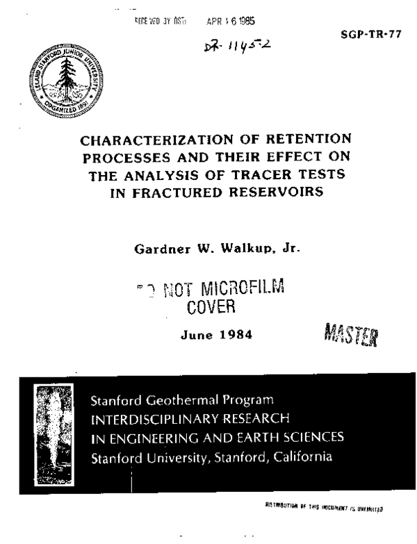 (PDF) Characterization of retention processes and their effect on the