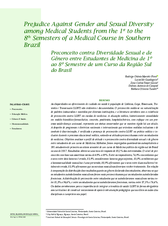 (PDF) Prejudice Against Gender and Sexual Diversity among Medical ...