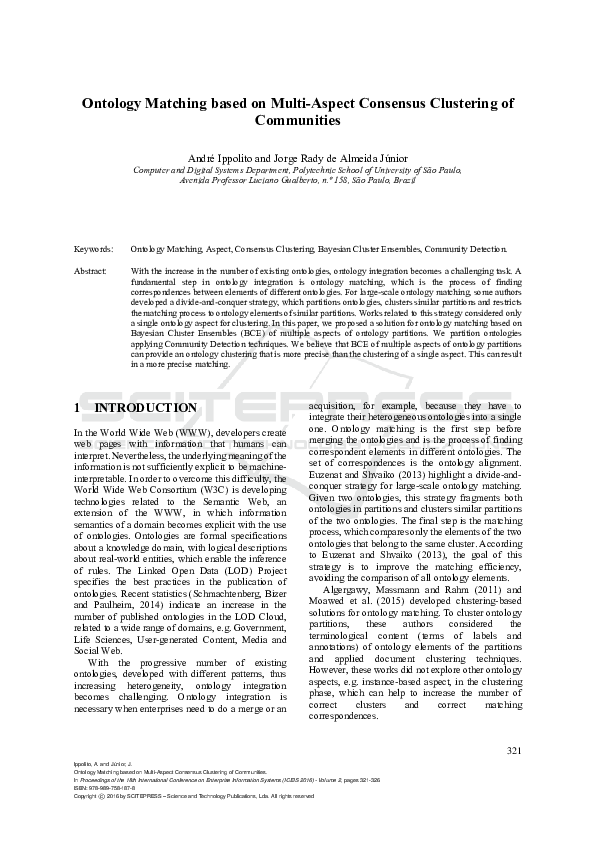 (PDF) Ontology Matching based on Multi-Aspect Consensus Clustering of ...