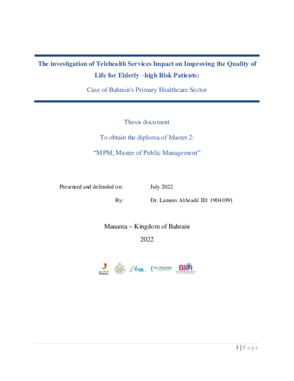 (PDF) The investigation of Telehealth Services Impact on Improving the ...
